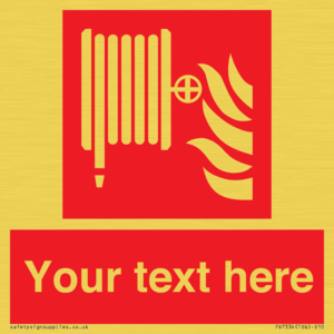 Custom Fire hose reel Sign